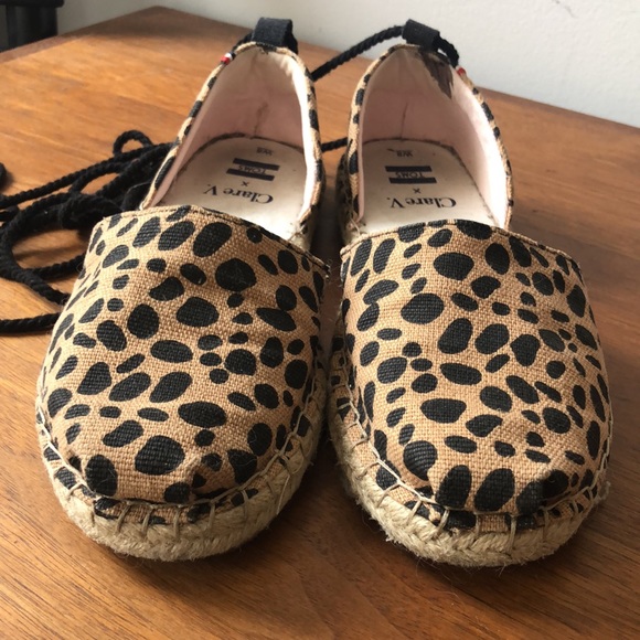 TOMS x CLARE V Katalina Espadrille in Leopard - Picture 11 of 12